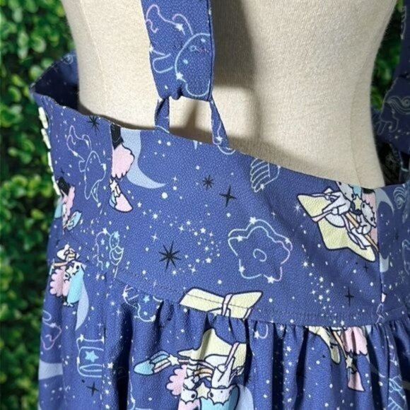 Little Twin Stars Sanrio Celestial Night Suspender Skirt Overall Dress Plus Sz 5 - Picture 15 of 16